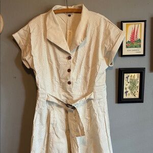 Banned Polka Dot Button-Up Dress